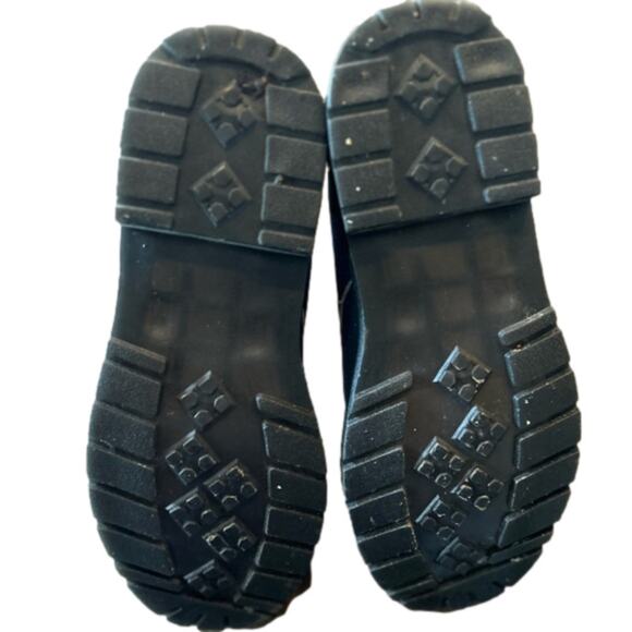 lace-up blue & black combat boots - Picture 8 of 10